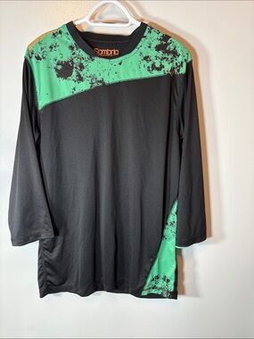 Sombrio Men's Black & Green 3/4 Sleeve Cycling Jersey